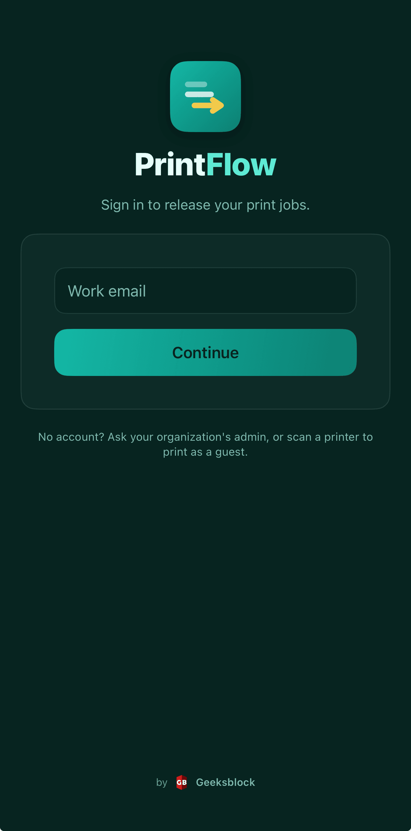 Hojago iOS — Sign in